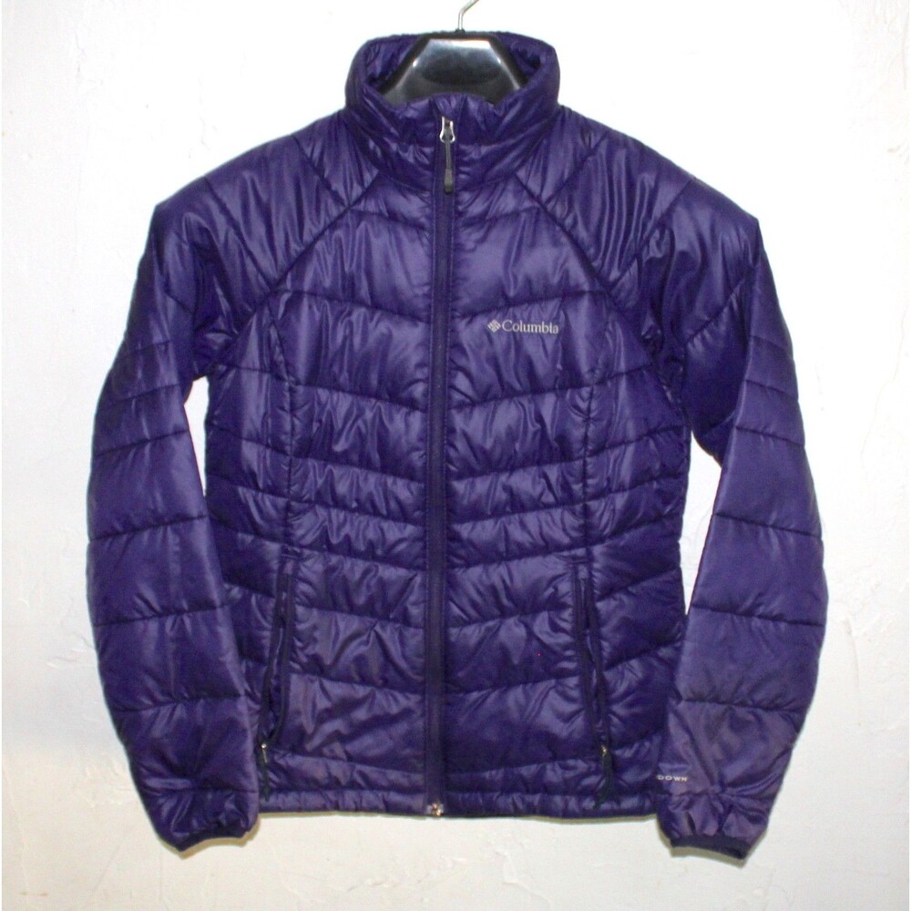 Columbia Puffer Jacket 650 TD Women S Purple Turbodown Omni-Heat